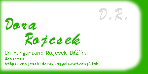 dora rojcsek business card